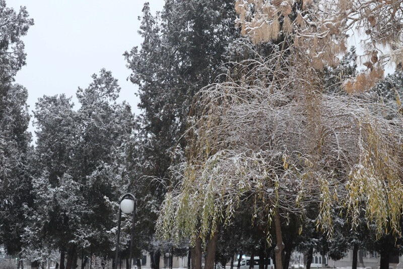 В Ханкенди выпал первый снег