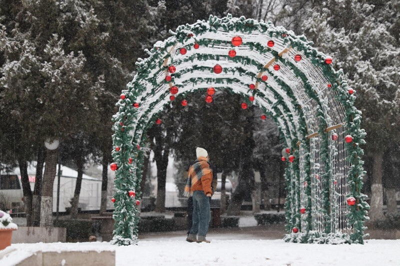 В Ханкенди выпал первый снег