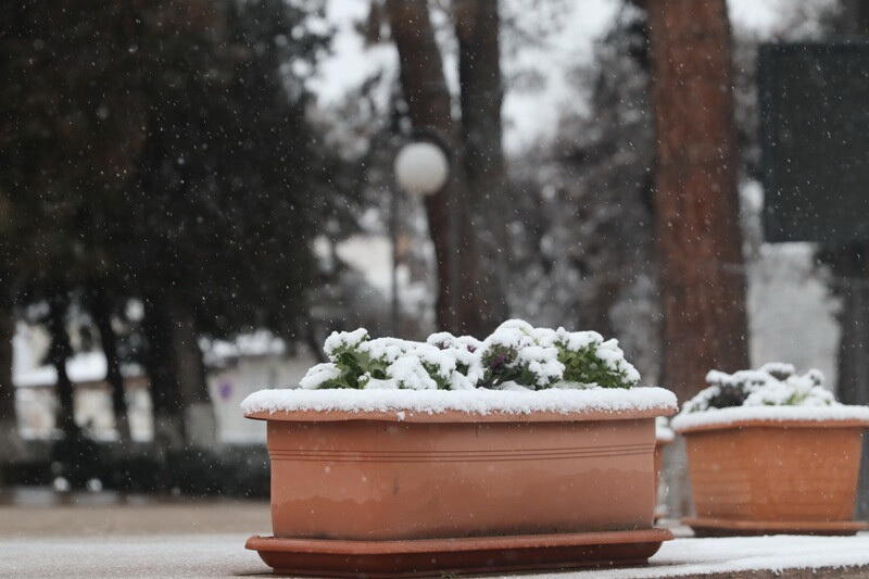 В Ханкенди выпал первый снег