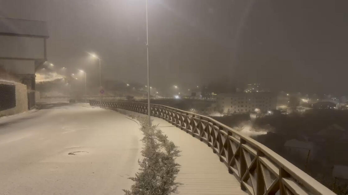 В Лачине выпал первый снег