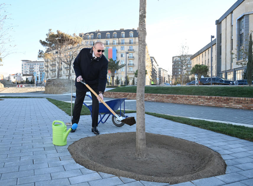 Президент Ильхам Алиев и Первая леди Мехрибан Алиева посетили «Баку Белый город»