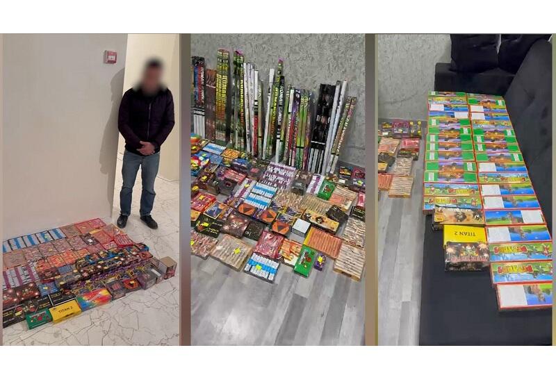 В Баку выявили крупную партию пиротехники