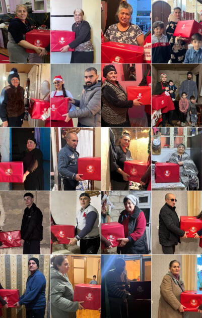 Heydər Əliyev Fondunun vitse-prezidenti Leyla Əliyevanın təşəbbüsü ilə “Bizim mətbəx” layihəsi çərçivəsində aztəminatlı ailələrə bayram sovqatları çatdırılıb