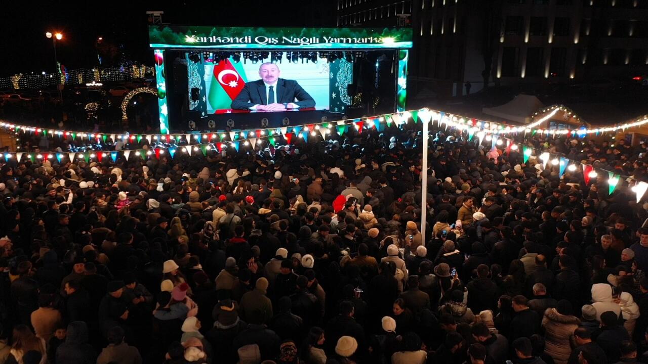 В Ханкенди состоялся праздничный салют