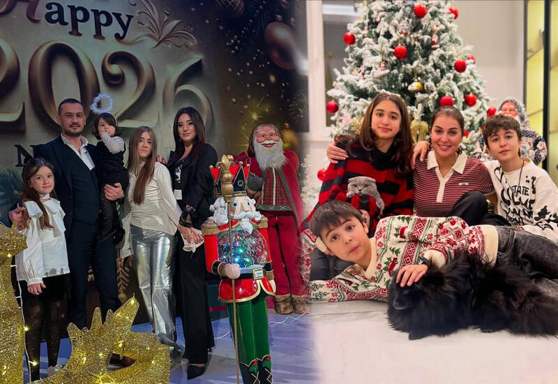 Ailələri ilə bayram fotosu paylaşdılar