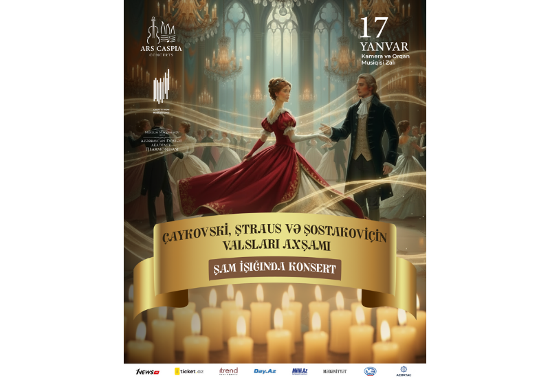 В Баку впервые пройдет вечер вальсов Чайковского, Штрауса и Шостаковича при свечах