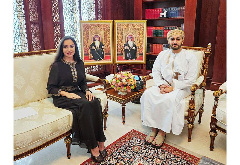 Heydər Əliyev Fondunun vitse-prezidenti Leyla Əliyeva Maskatda Oman Sultanlığının Vəliəhdi Sayyid Theyazin bin Haitham Al Saidlə görüşüb