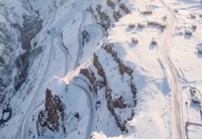 Завораживающие кадры из заснеженного Кяльбаджара