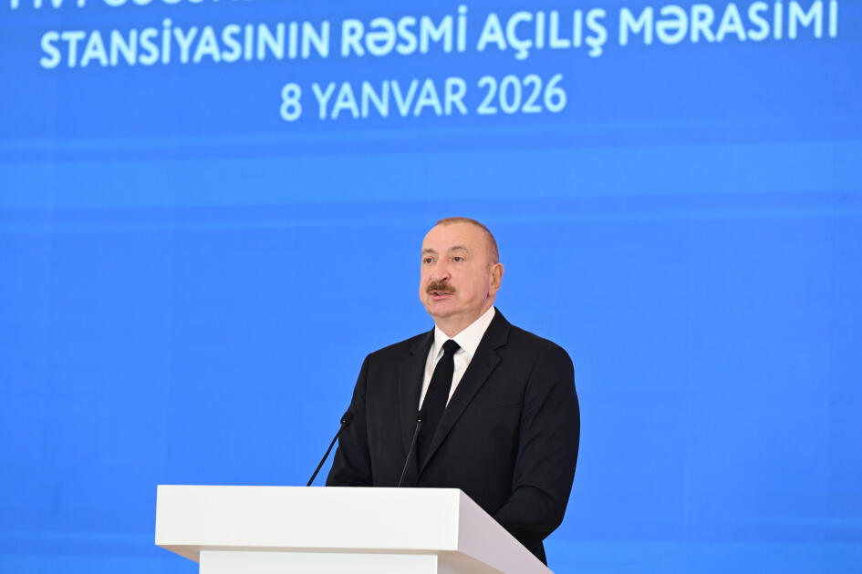 Prezident İlham Əliyev Bakıda “Xızı-Abşeron” Külək Elektrik Stansiyasının rəsmi açılış mərasimində çıxış edib