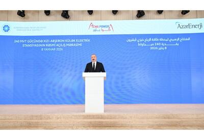 Президент Ильхам Алиев принял участие в официальной церемонии открытия ветряной электростанции «Хызы-Абшерон» - ФОТО - ВИДЕО