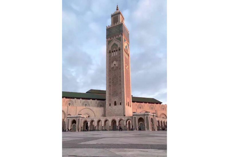 Севда Яхъяева в мечети Хасана II в Касабланке