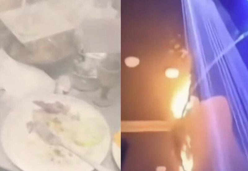 Пожар на свадьбе в Баку