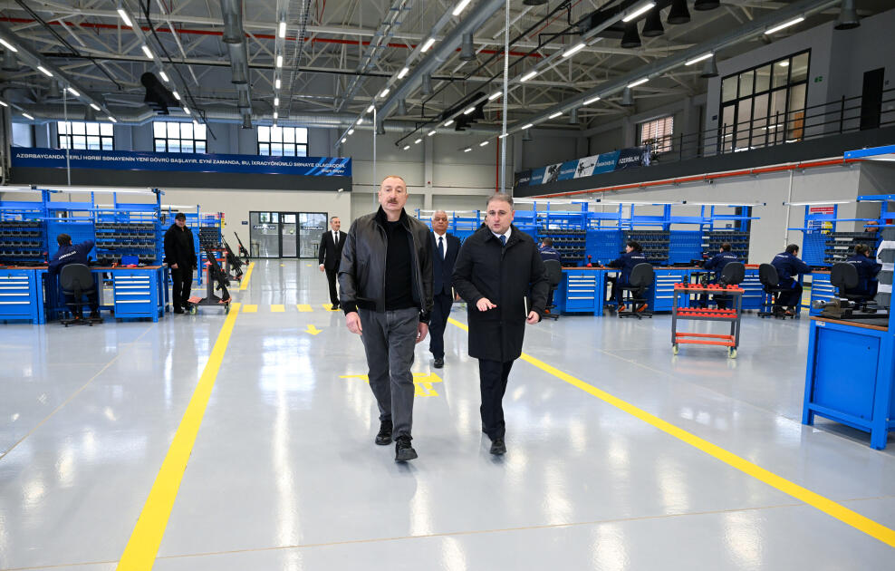 Prezident İlham Əliyev Tərtər elektromexanika zavodunun yenidənqurmadan sonra açılışında iştirak edib