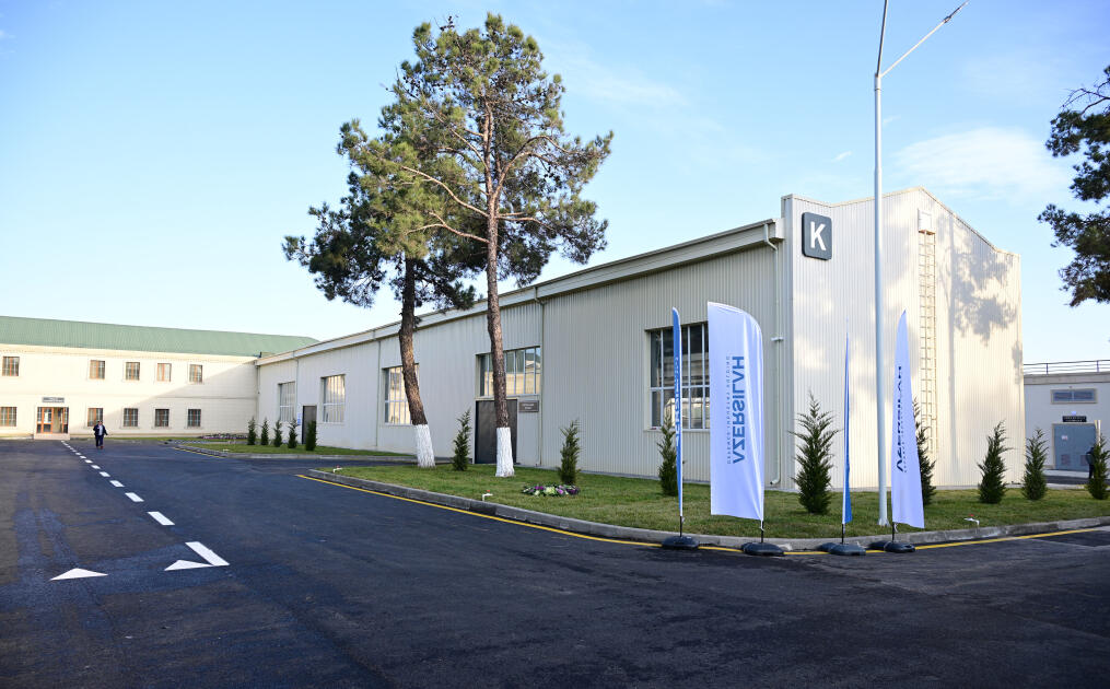 Prezident İlham Əliyev Tərtər elektromexanika zavodunun yenidənqurmadan sonra açılışında iştirak edib