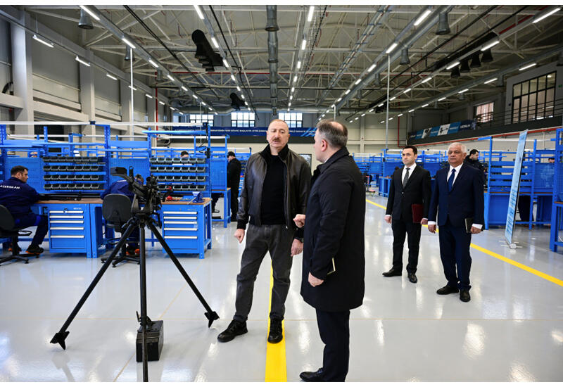 Президент Ильхам Алиев принял участие в открытии Тертерского электромеханического завода после реконструкции