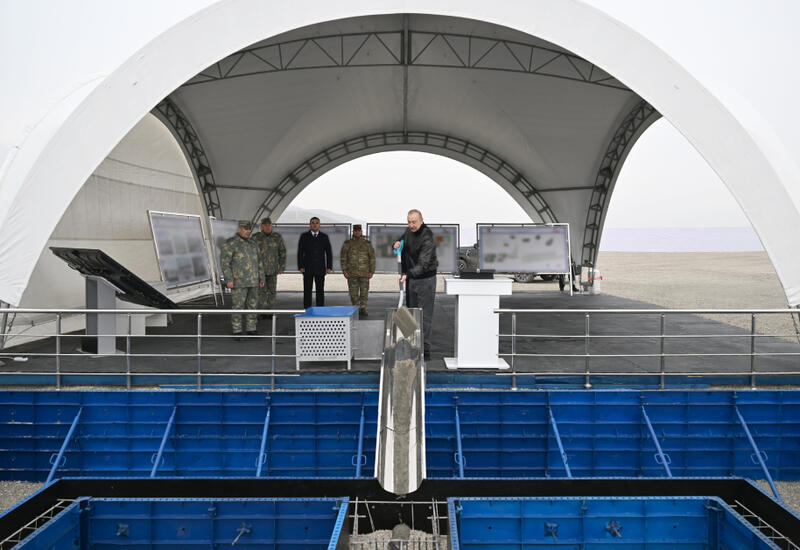 Prezident İlham Əliyev Ağdərə rayonunda Xüsusi Əməliyyat Mərkəzinin təməlini qoyub