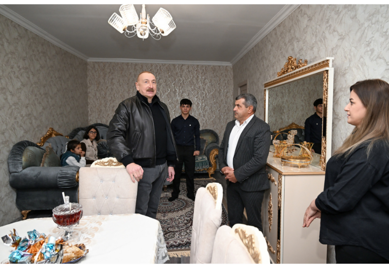 Президент Ильхам Алиев ознакомился с работами, проделанными в селе Ашагы Оратаг Агдеринского района