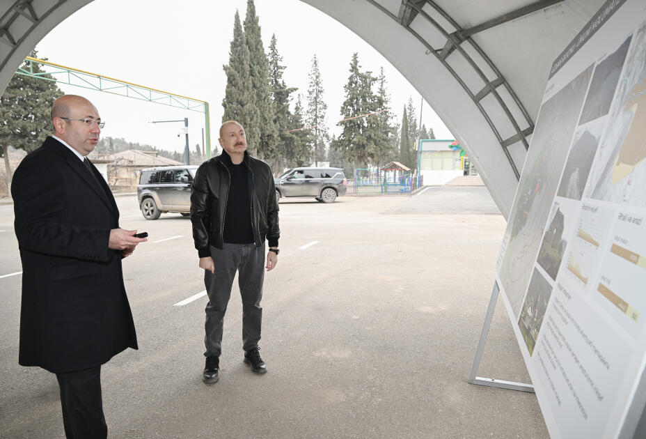 Президент Ильхам Алиев ознакомился с генеральным планом города Агдере