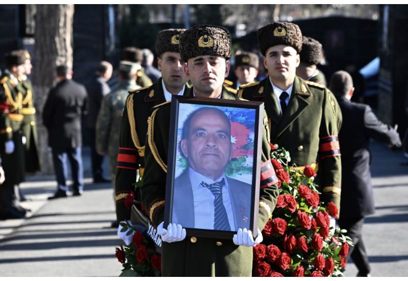 Национальный герой Азербайджана Шахин Тагиев похоронен на Военном мемориальном кладбище