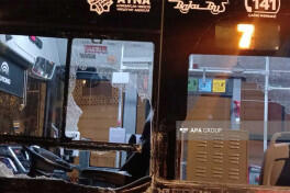 Серьезное ДТП в Гяндже, столкнулись автобус и грузовик