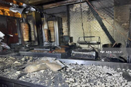 В Баку произошел пожар возле станции метро "Сахиль"