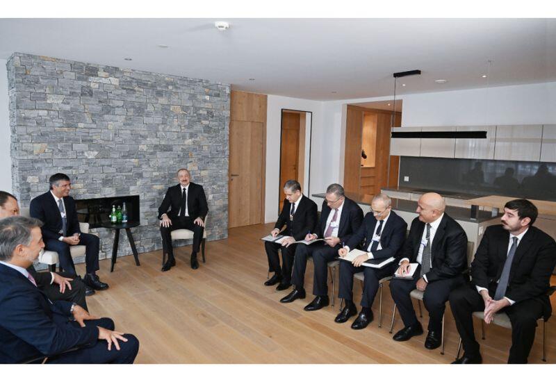Prezident İlham Əliyev Davosda Braziliyanın “BTG Pactual” şirkətinin sədri ilə görüşüb