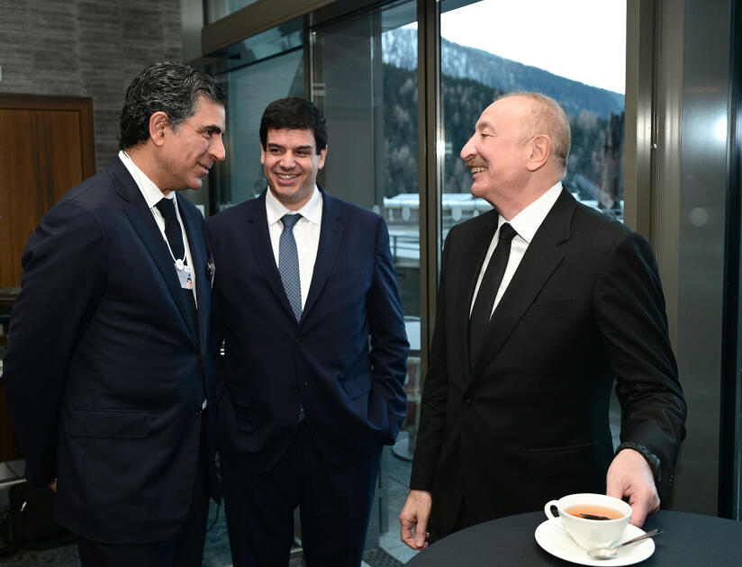 Президент Ильхам Алиев в Давосе принял участие в мероприятии «Завтрак с руководством Азербайджана»