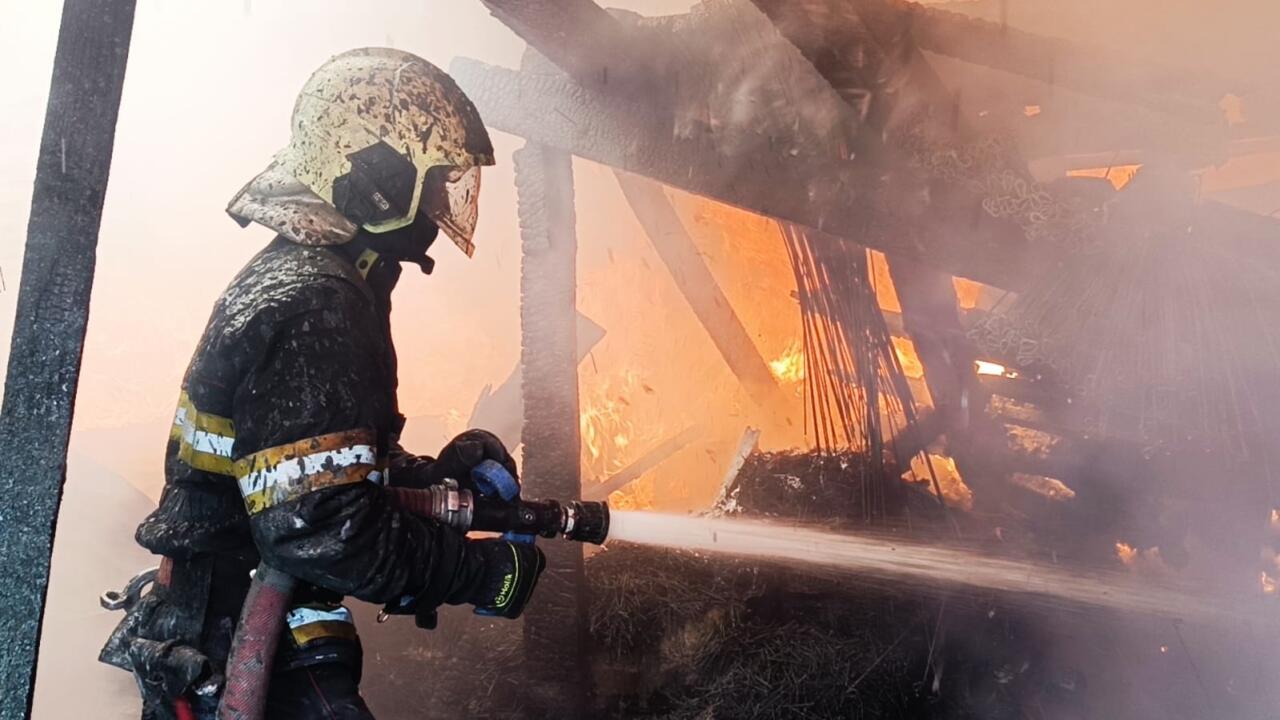 Пожар на проспекте Зии Буньятова потушен