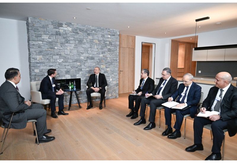 Президент Ильхам Алиев встретился с президентом Brookfield Asset Management в Давосе