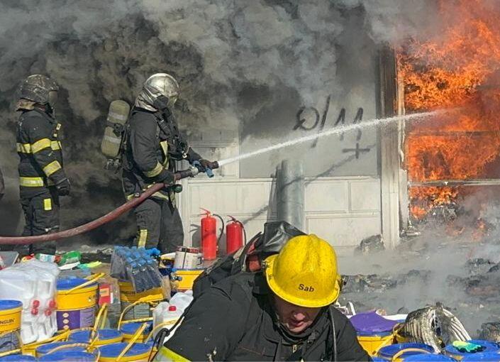 Пожар на проспекте Зии Буньятова потушен