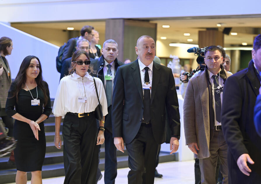 Президент Ильхам Алиев принял участие в церемонии подписания документа "Устав Совета мира" в Давосе