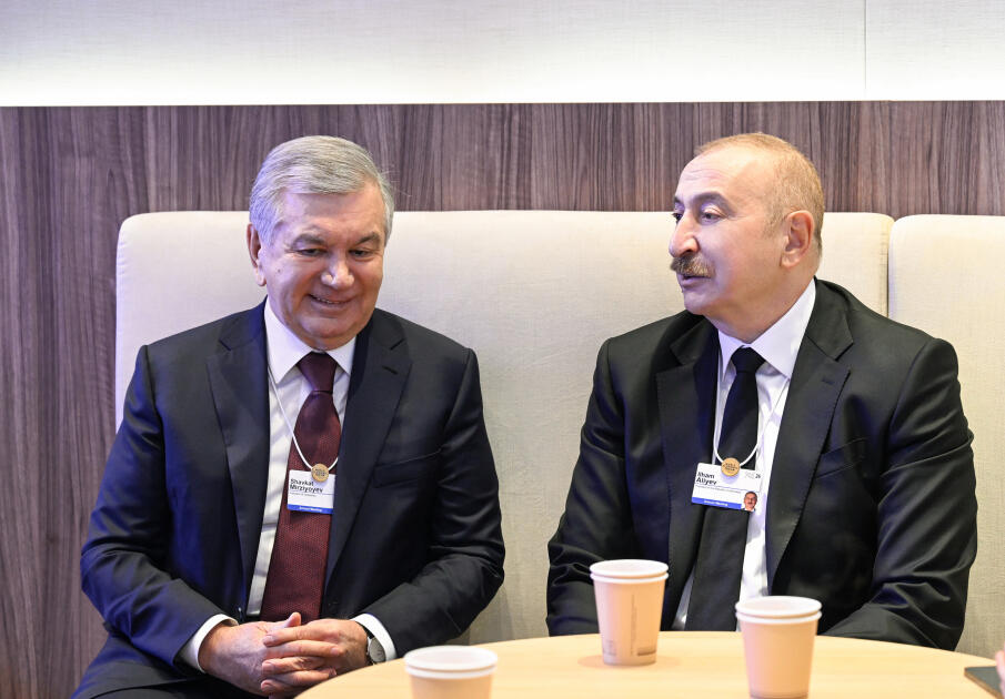 Президент Ильхам Алиев принял участие в церемонии подписания документа "Устав Совета мира" в Давосе