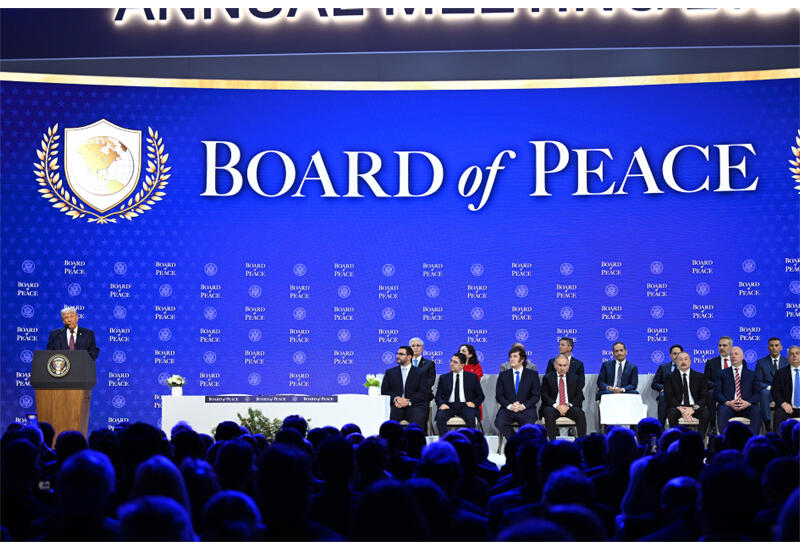 Президент Ильхам Алиев принял участие в церемонии подписания документа "Устав Совета мира" в Давосе