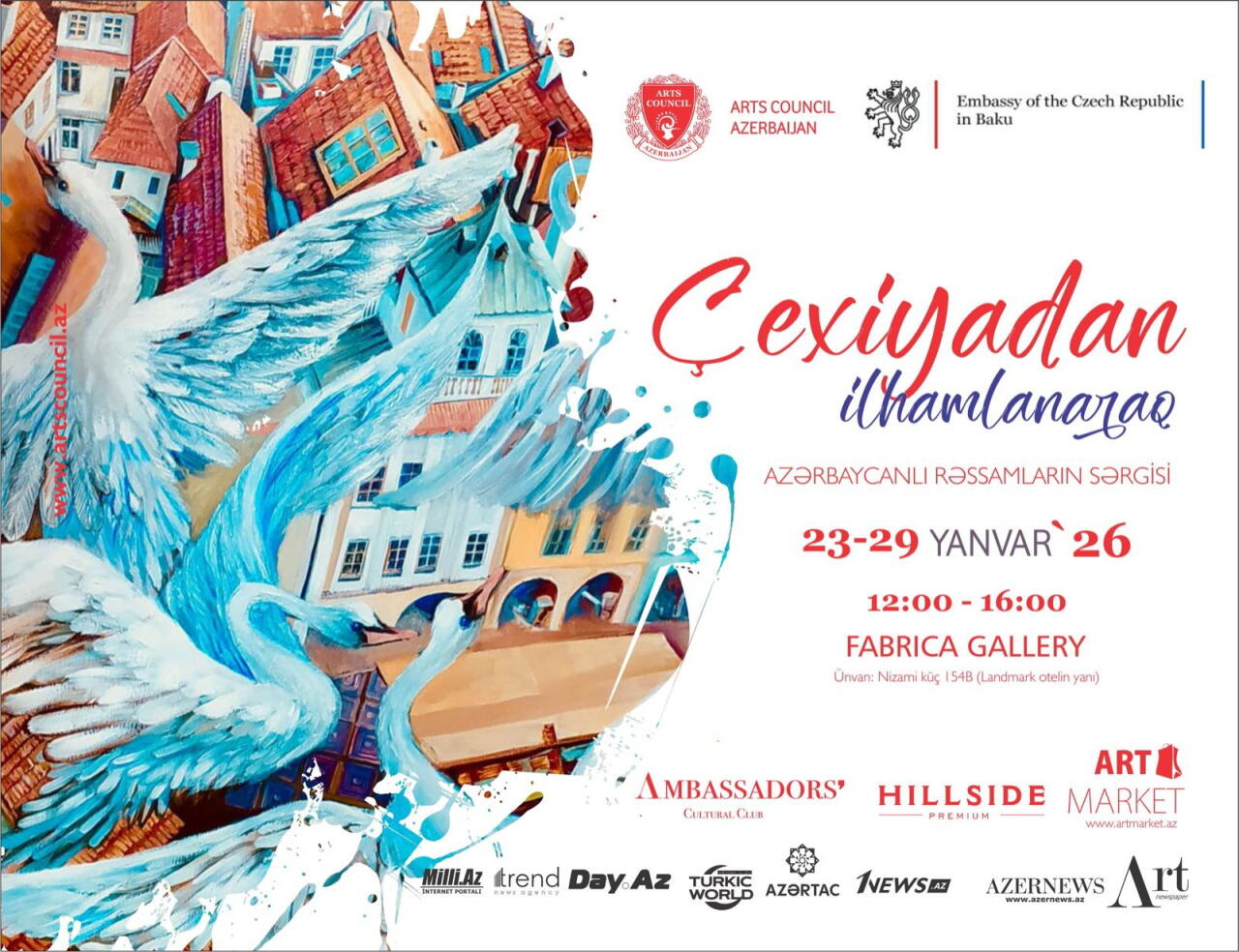 В Баку открылась выставка "Вдохновленный Чехией" по итогам творческого воркшопа
