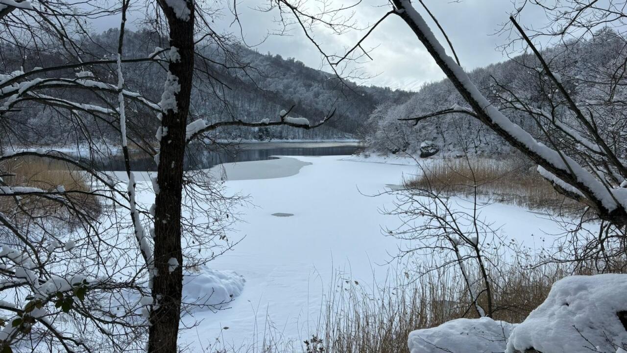 Гёйгёльcкий нацпарк окутал снег