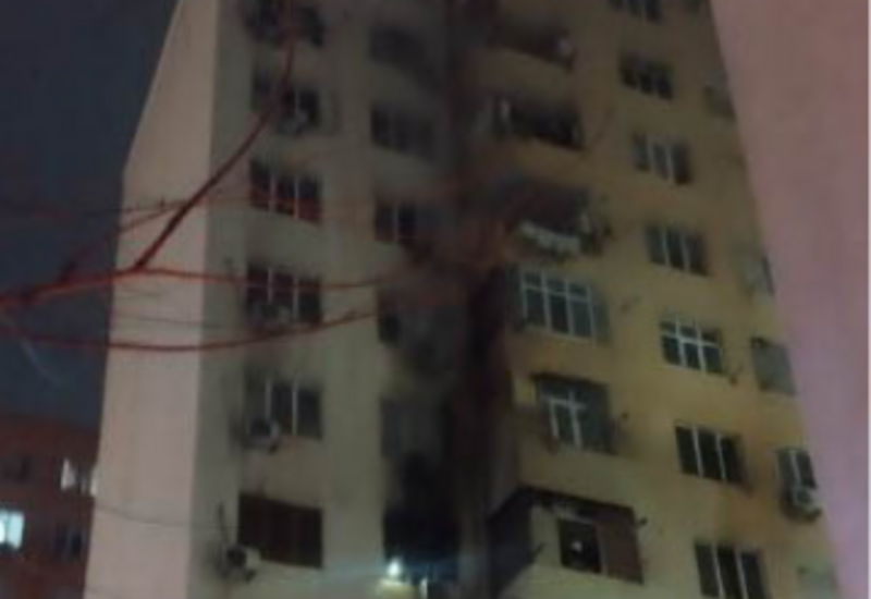 Abşeron Gənclər şəhərciyində yanğın olub