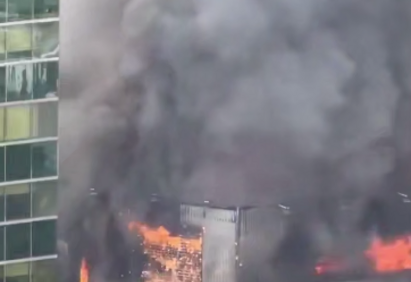 Мощный пожар в Тайване