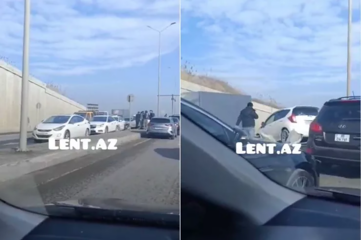 В Баку произошла цепная авария