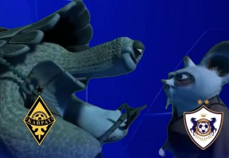 "Кайрат" креативно попрощался и поддержал "Карабах" в ЛЧ