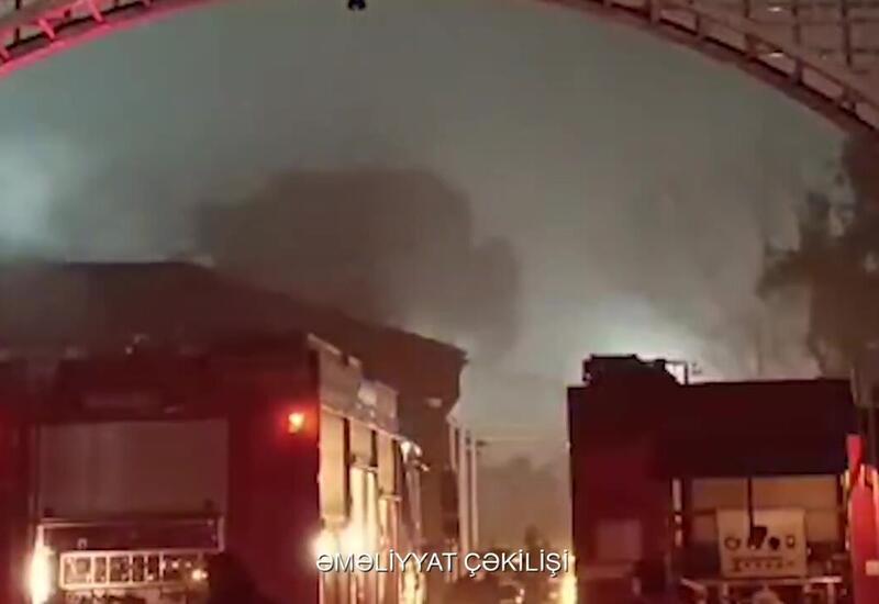 Пожар в ресторане в Баку