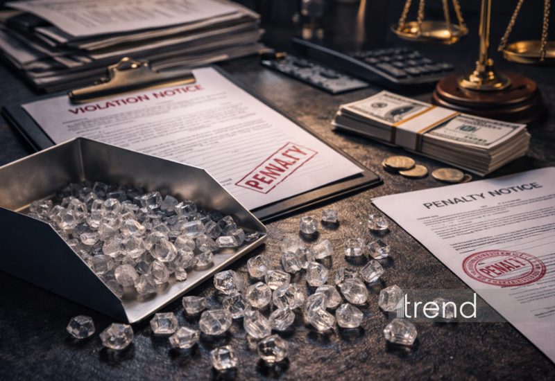 Almazın idxalı və ixracına görə cərimələr müəyyənləşdirilir