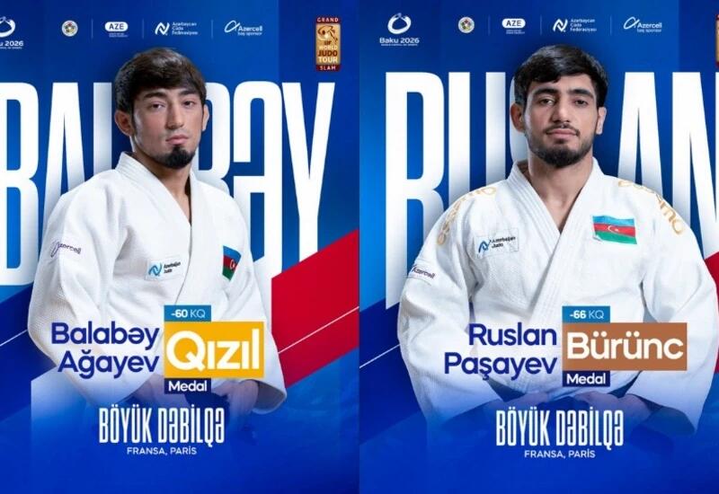Азербайджанские дзюдоисты завершили первый день турнира в Париже с двумя медалями