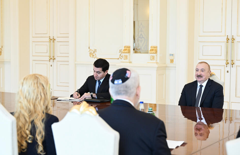 Президент Ильхам Алиев принял делегацию Конференции президентов ведущих еврейских организаций США