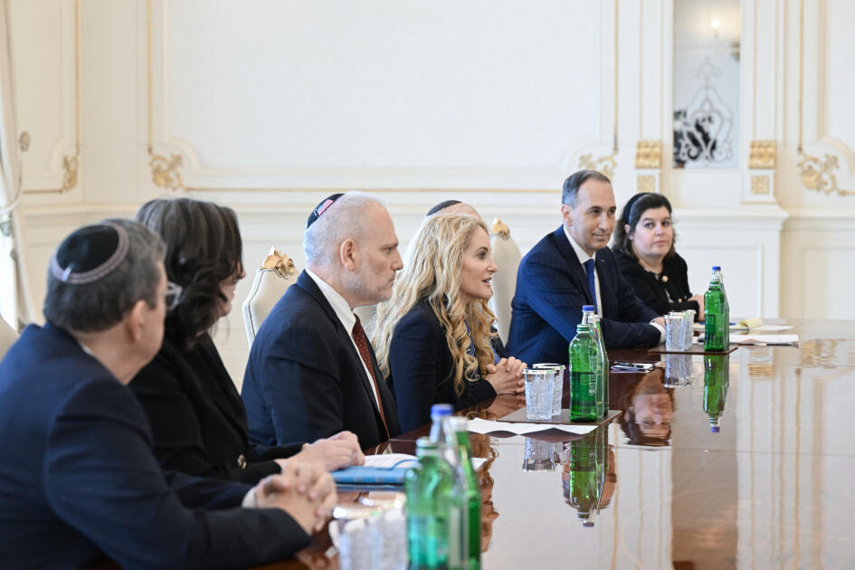 Президент Ильхам Алиев принял делегацию Конференции президентов ведущих еврейских организаций США