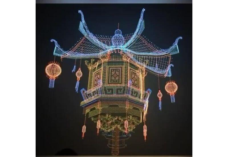 Китай установил рекорд по числу дронов в световом шоу