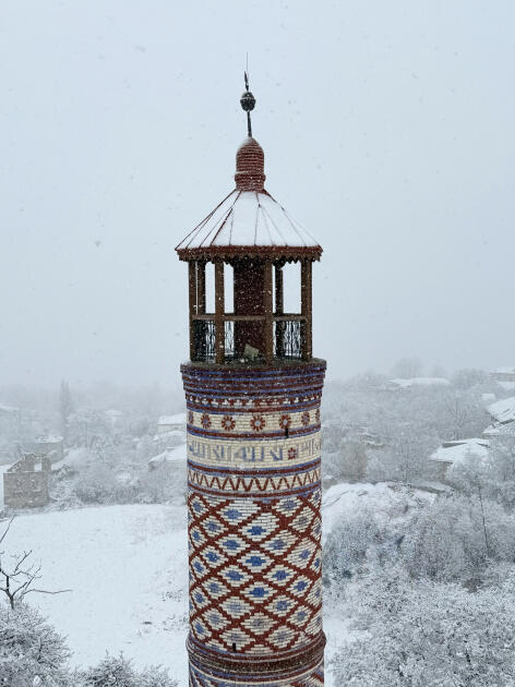 Шуша укутана белым покрывалом