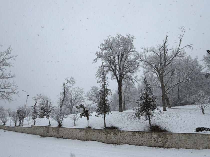 Шуша укутана белым покрывалом