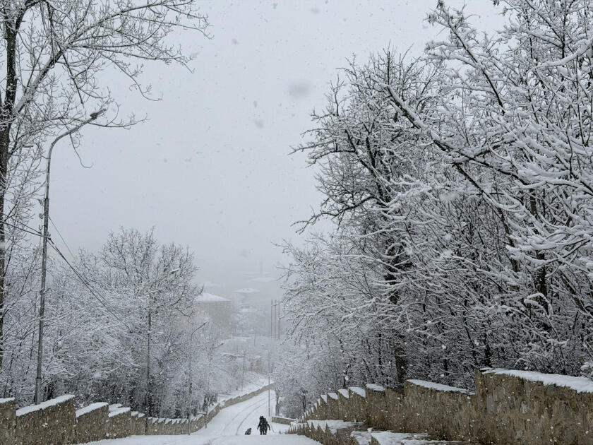 Шуша укутана белым покрывалом