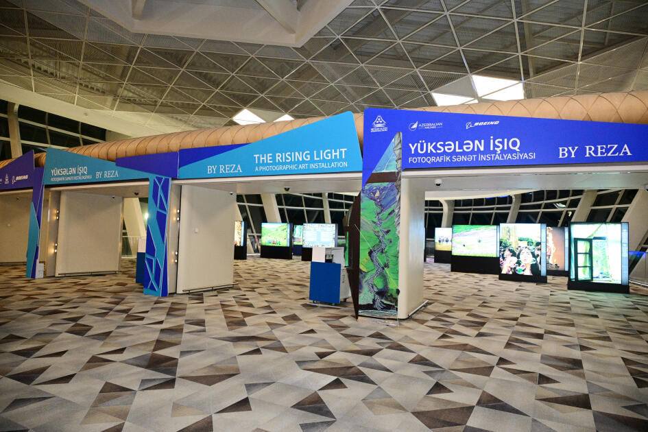 Leyla Əliyeva Bakıda dünyaşöhrətli fotojurnalist Reza Deqatinin “Yüksələn işıq” sərgisini ziyarət edib