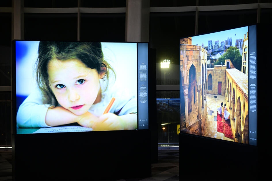Leyla Əliyeva Bakıda dünyaşöhrətli fotojurnalist Reza Deqatinin “Yüksələn işıq” sərgisini ziyarət edib